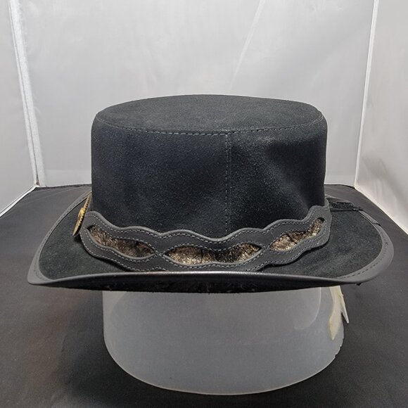 Suede Steampunk Top Hat by American Hat Makers - Steampunk Dapper - Medium - Picture 3 of 8